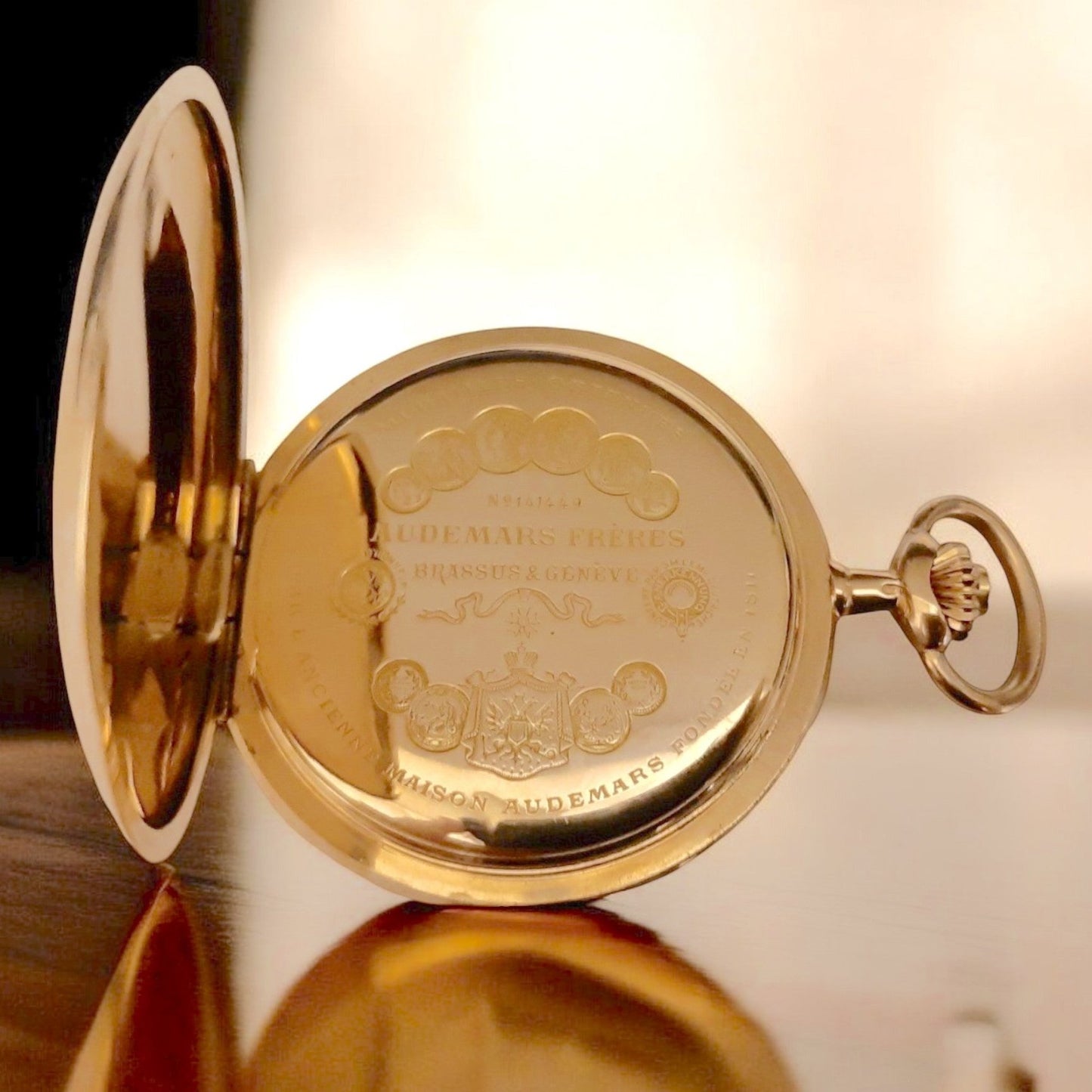 Audemars Freres Genève & Brassus Vintage Rose Gold Pocket Watch Rare Collector' ca 1900