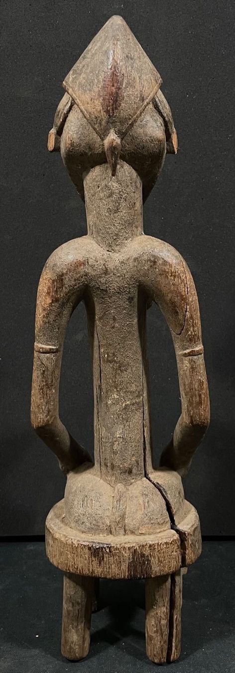 Senufo Ivory Coast Sitting Figure Sculpture, XIX century Rare
