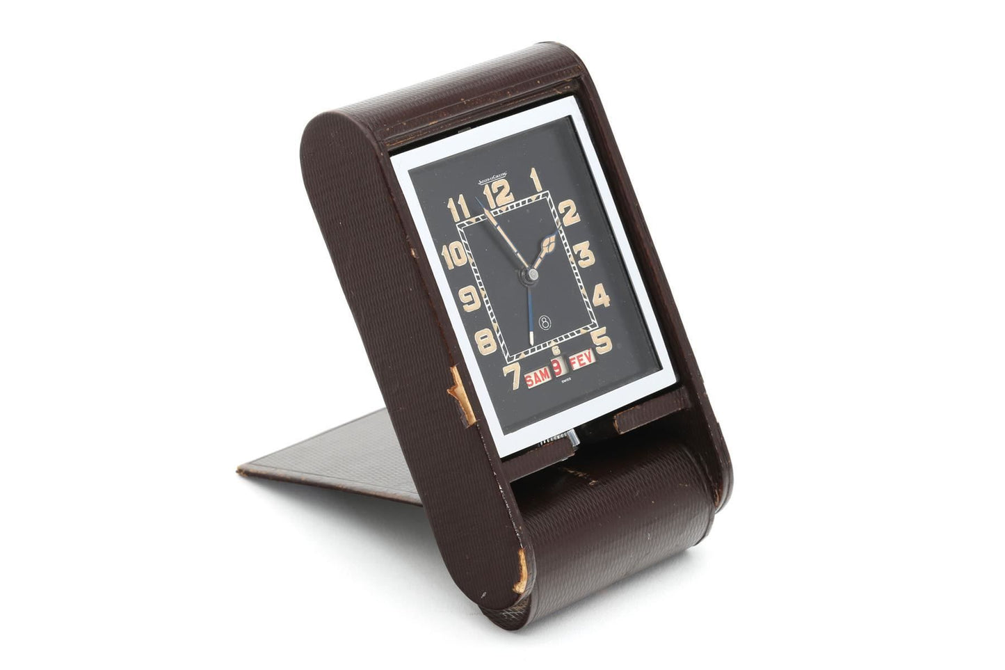 Jaeger-LeCoultre Table Clock Ados 8 Days Triple Calendar Oversized Art Deco 1930'