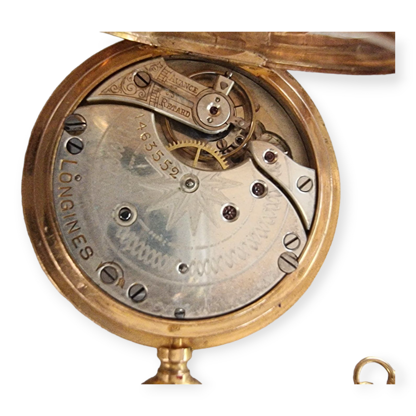 Longines A Fine & Rare Antique 18k Pocket Pendant Watch Rich Enameled motif with old cut diamonds.
