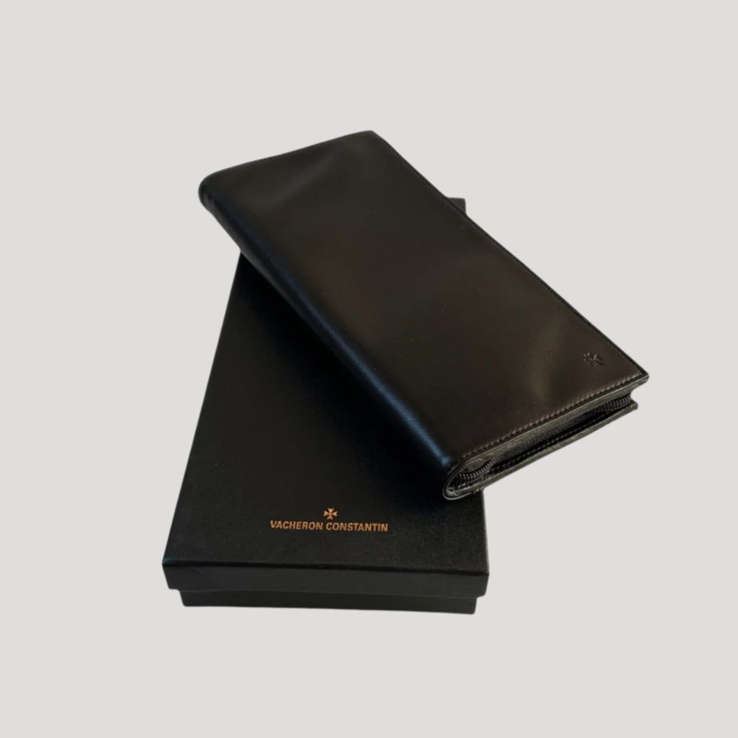 Vacheron Constantin Large Travel Wallet in Black Leather New