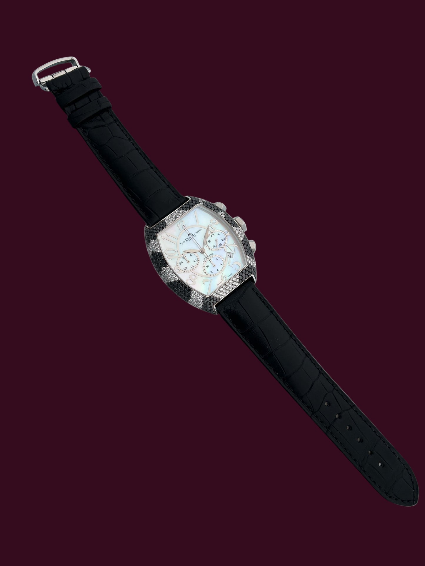 van der bauwede white gold diamonds wristwatch
