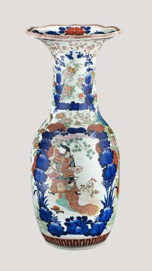 vase-balustre-porcelaine-imari-japon-atelier-hichozan-fine art