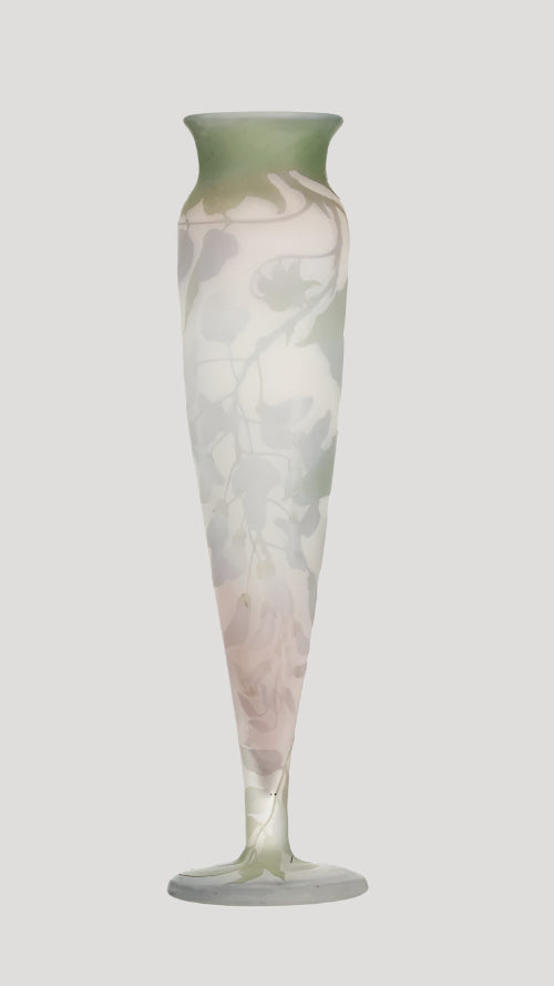 Émile Gallé (1846–1904, multi-layered glass Important Vase 41.5 cm Rare