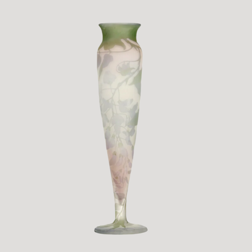 Émile Gallé (1846–1904, multi-layered glass Important Vase 41.5 cm Rare