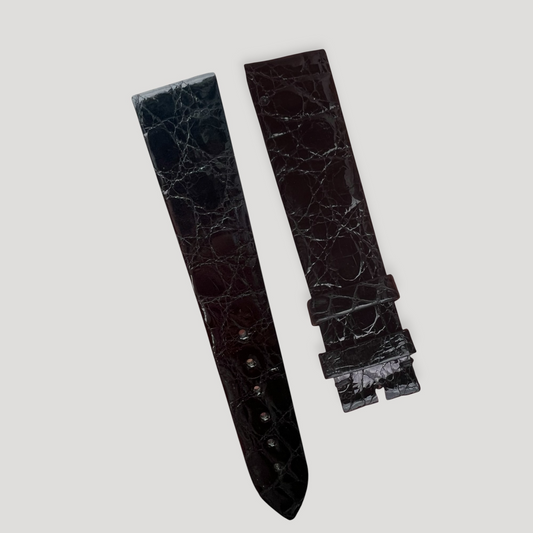 Breguet New Black Croco Leather Bracelet/Band/Strap 18 mm