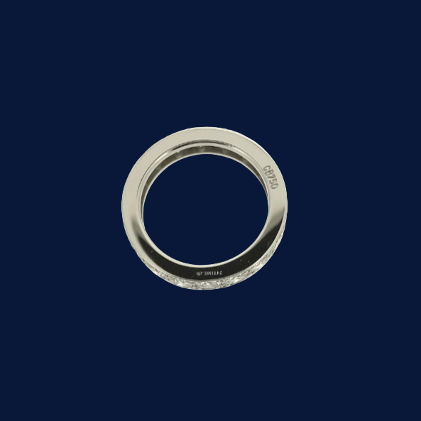 Bucherer White Gold 18 k Ring paved with Diamonds 3.20 ct.