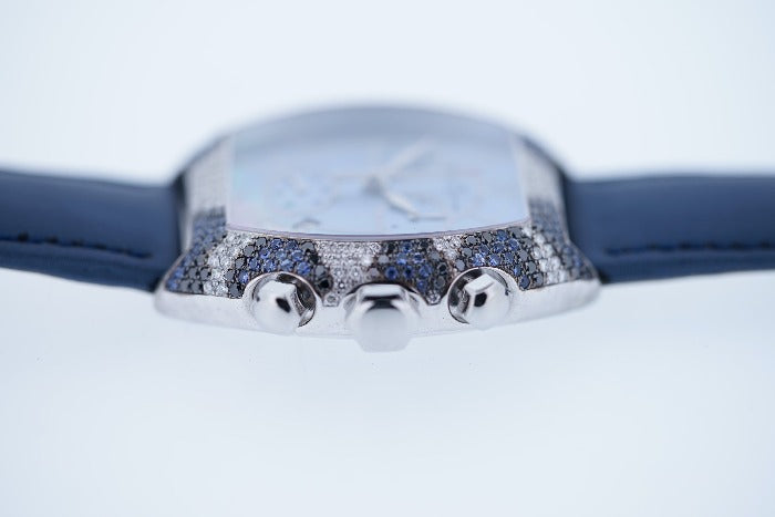 Van der Bauwede Magnum Chronograph Saphirs & White and Black Diamonds NEW