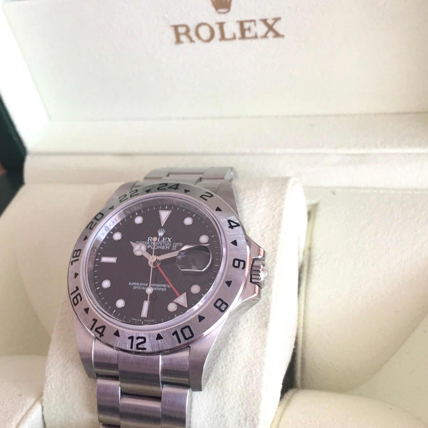 Rolex Explorer II 16570 M Series Rehaut, Full Set