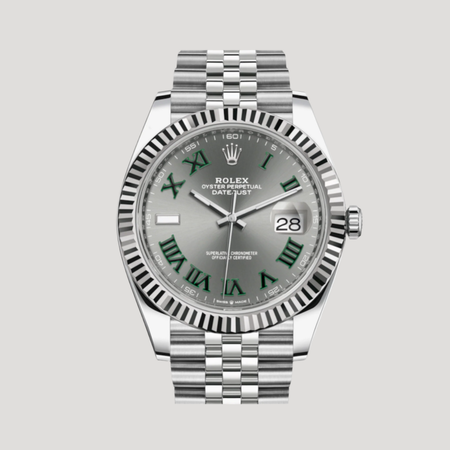 Rolex Datejust 41mm Wimbledon Dial 126334 NEW