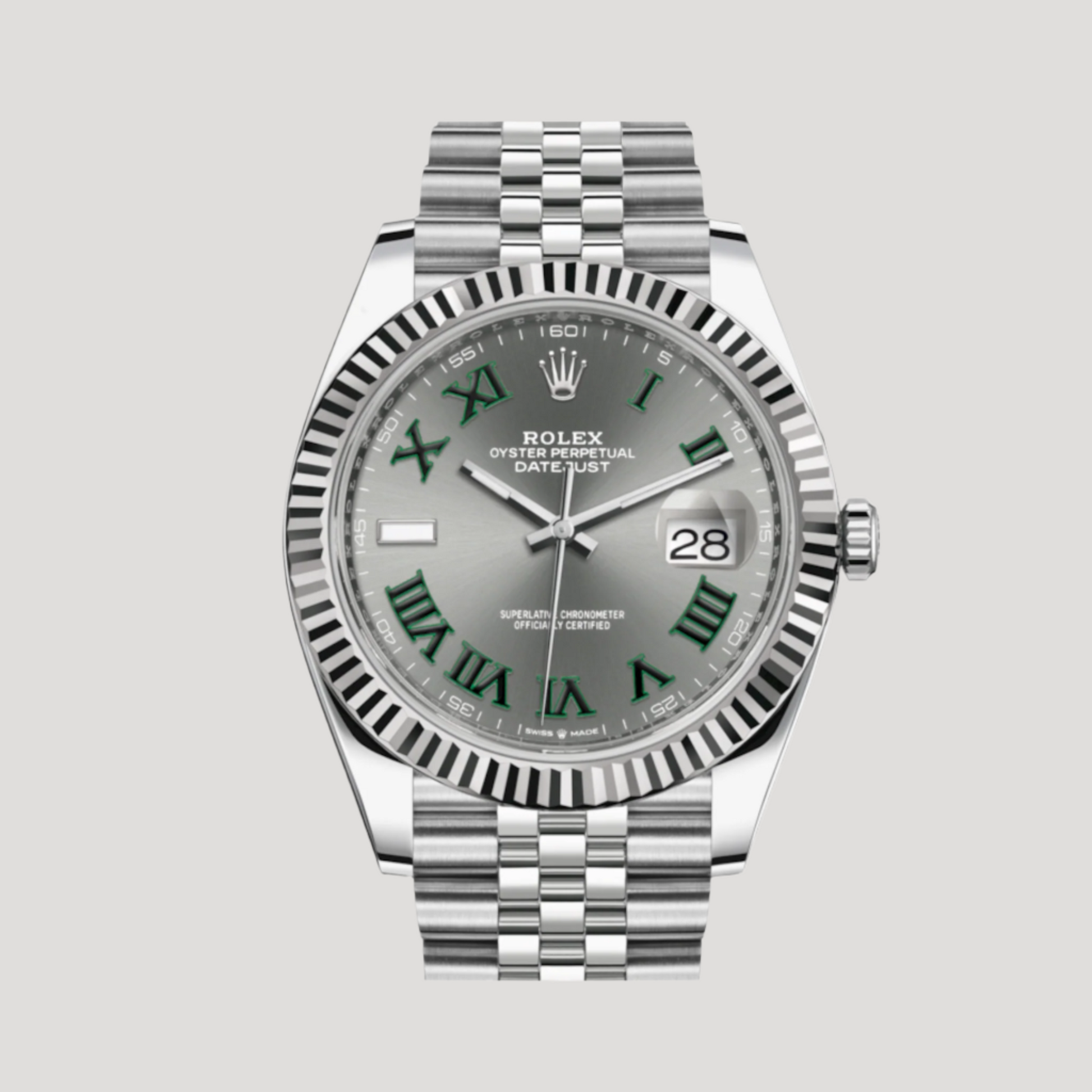 Rolex Datejust 41mm Wimbledon Dial 126334 NEW