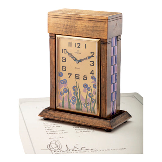 Historical Omega '8 days Collector' Art Deco Desk Clock Rare'