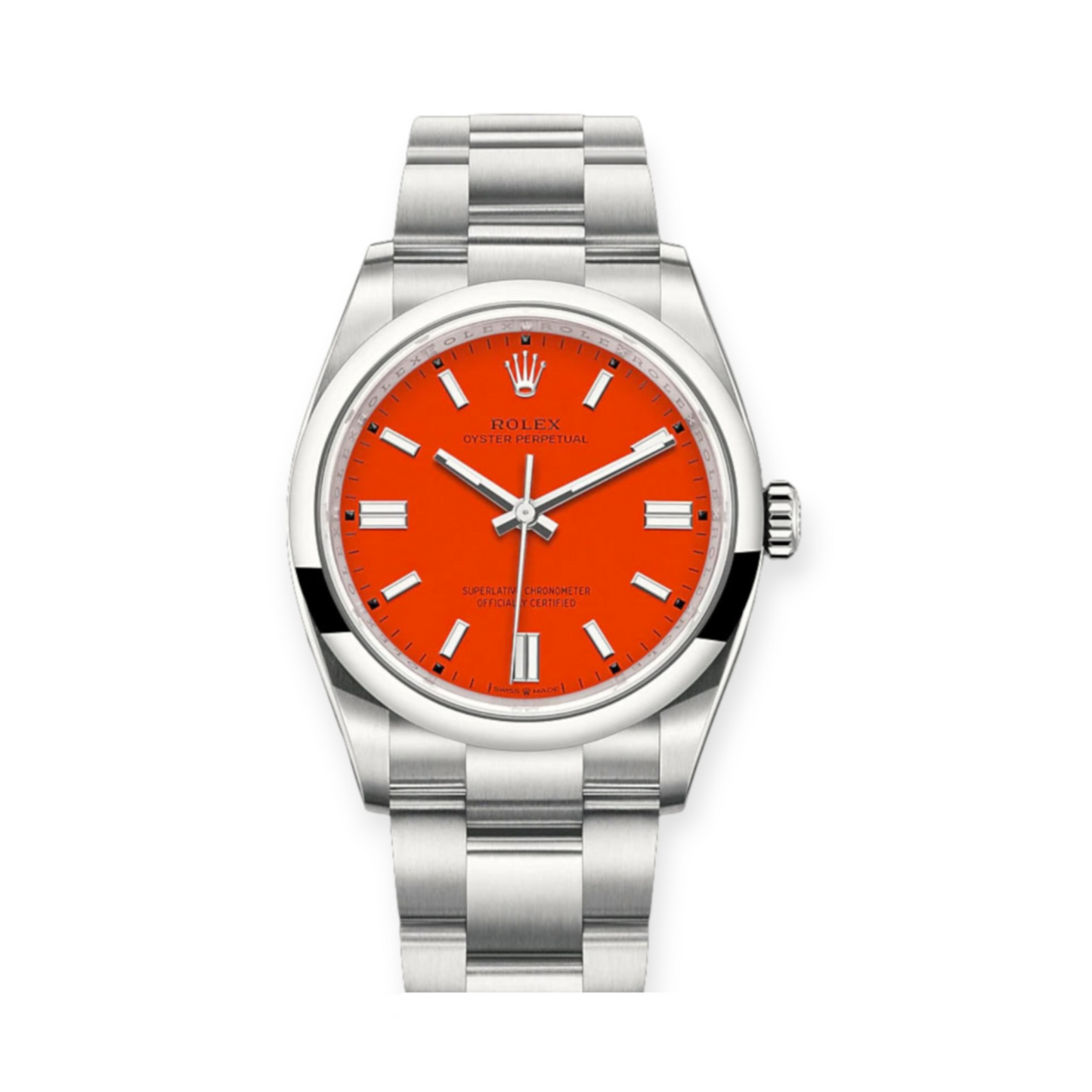 Rolex Oyster Perpetual 36 Coral Red 126000 Full Set 2021