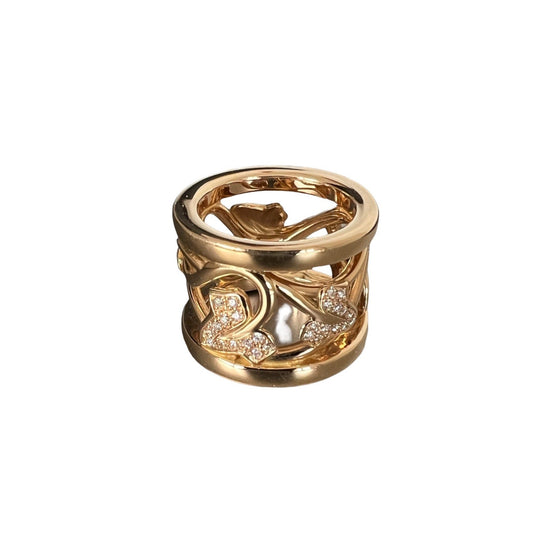 Modern 18k Gold Ring set with Diamonds NEW