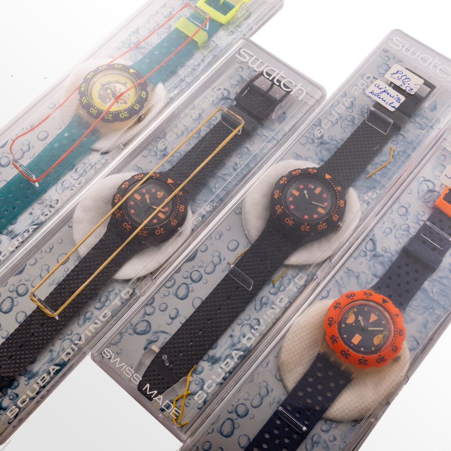 Swatch Collection Scuba 200, Aquachrono of 44 watches New Rare Discontinued