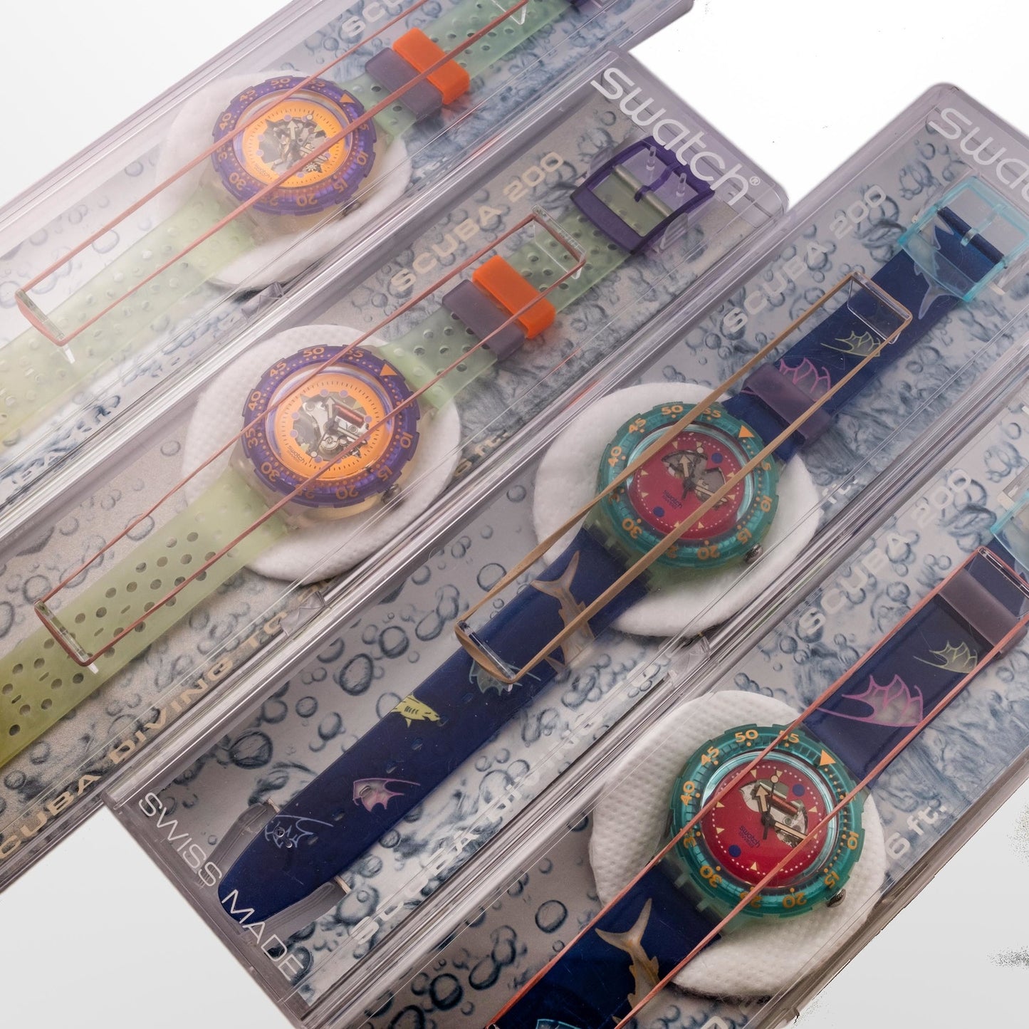 Swatch Collection Scuba 200, Aquachrono of 44 watches New Rare Discontinued