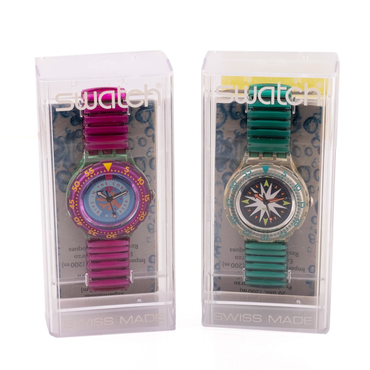 Swatch Collection Scuba 200, Aquachrono of 44 watches New Rare Discontinued
