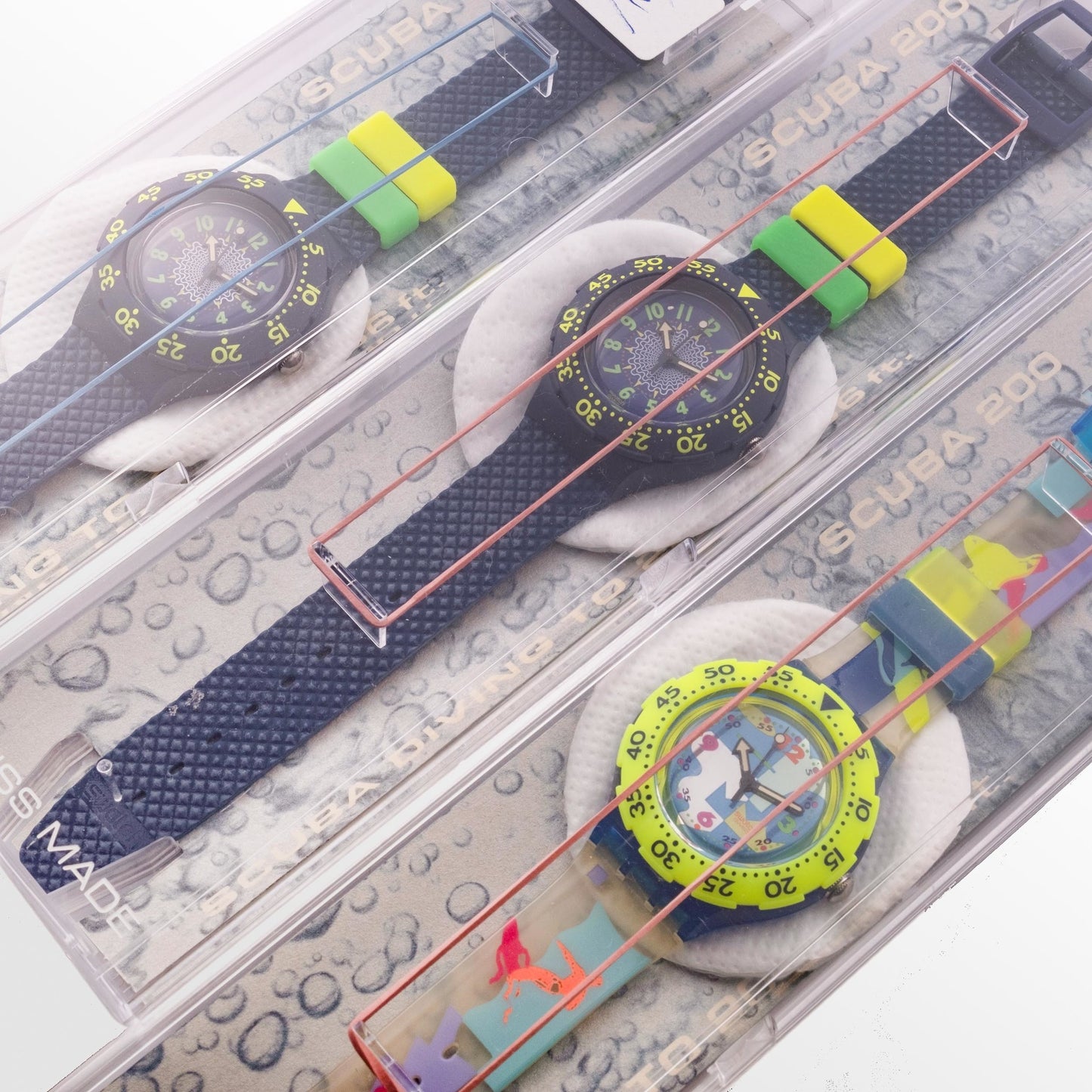 Swatch Collection Scuba 200, Aquachrono of 44 watches New Rare Discontinued