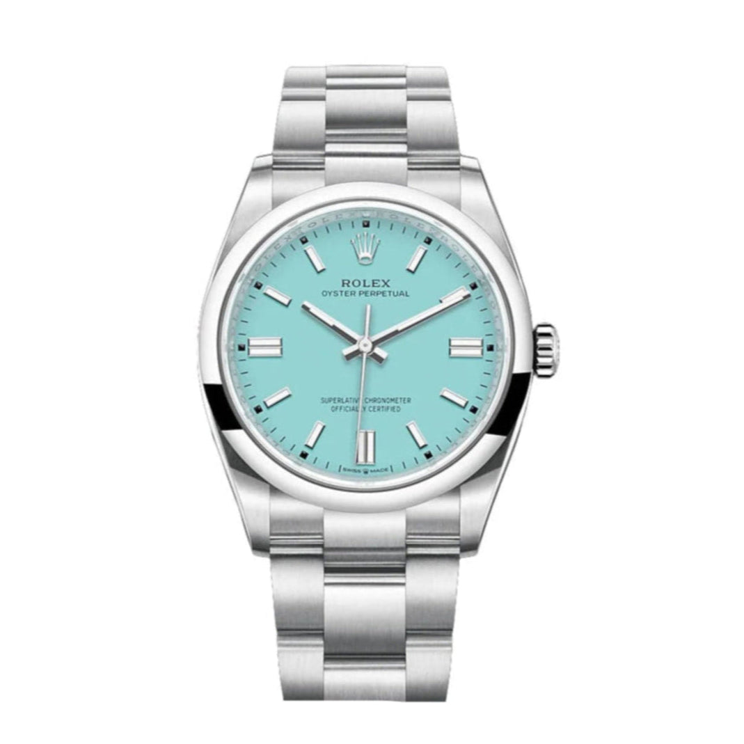 Rolex Oyster Perpetual 36mm Tiffany dial Ref. 126000, 24Time, chrono24, Rolex, Tiffany, luxury watch