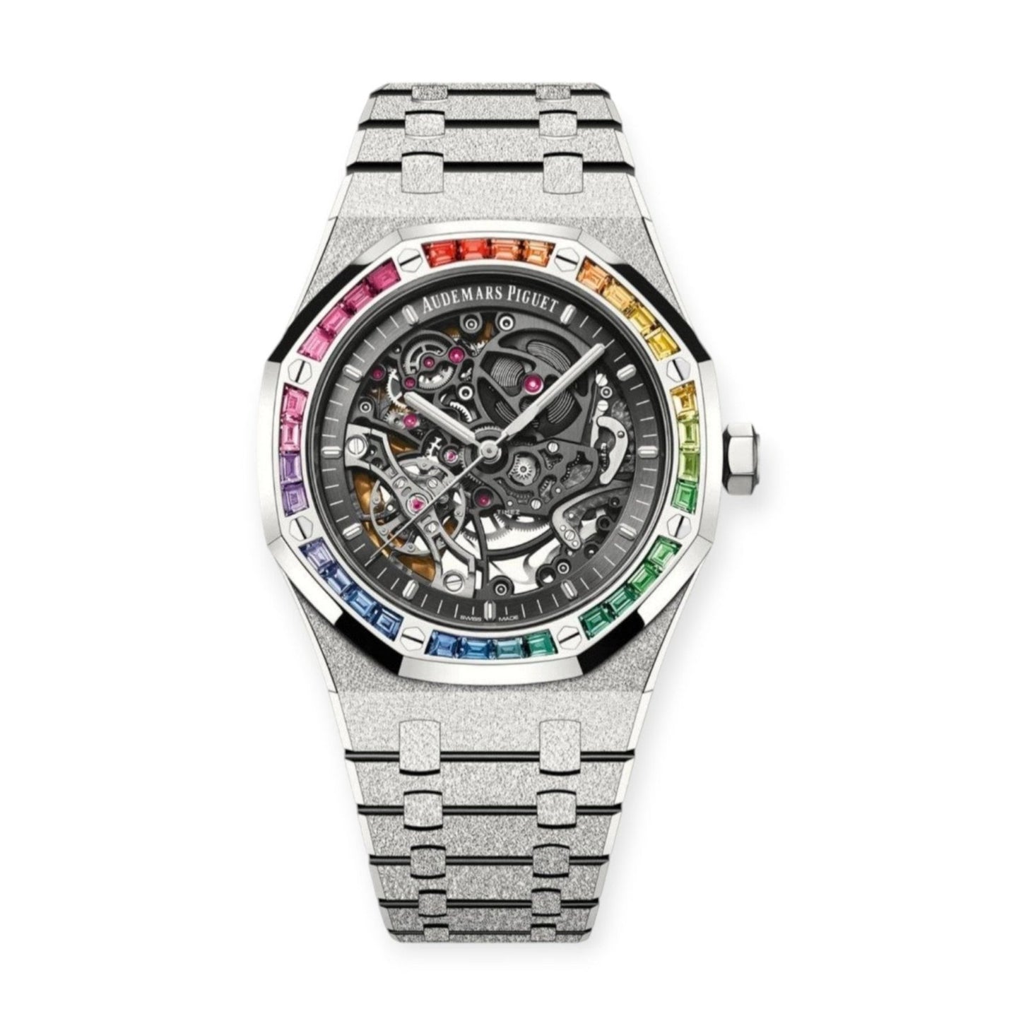 Audemars Piguet Royal Oak Frosted Rainbow Skeleton 41mm NEW 15412BC.YG.1224BC.03 FULL SET