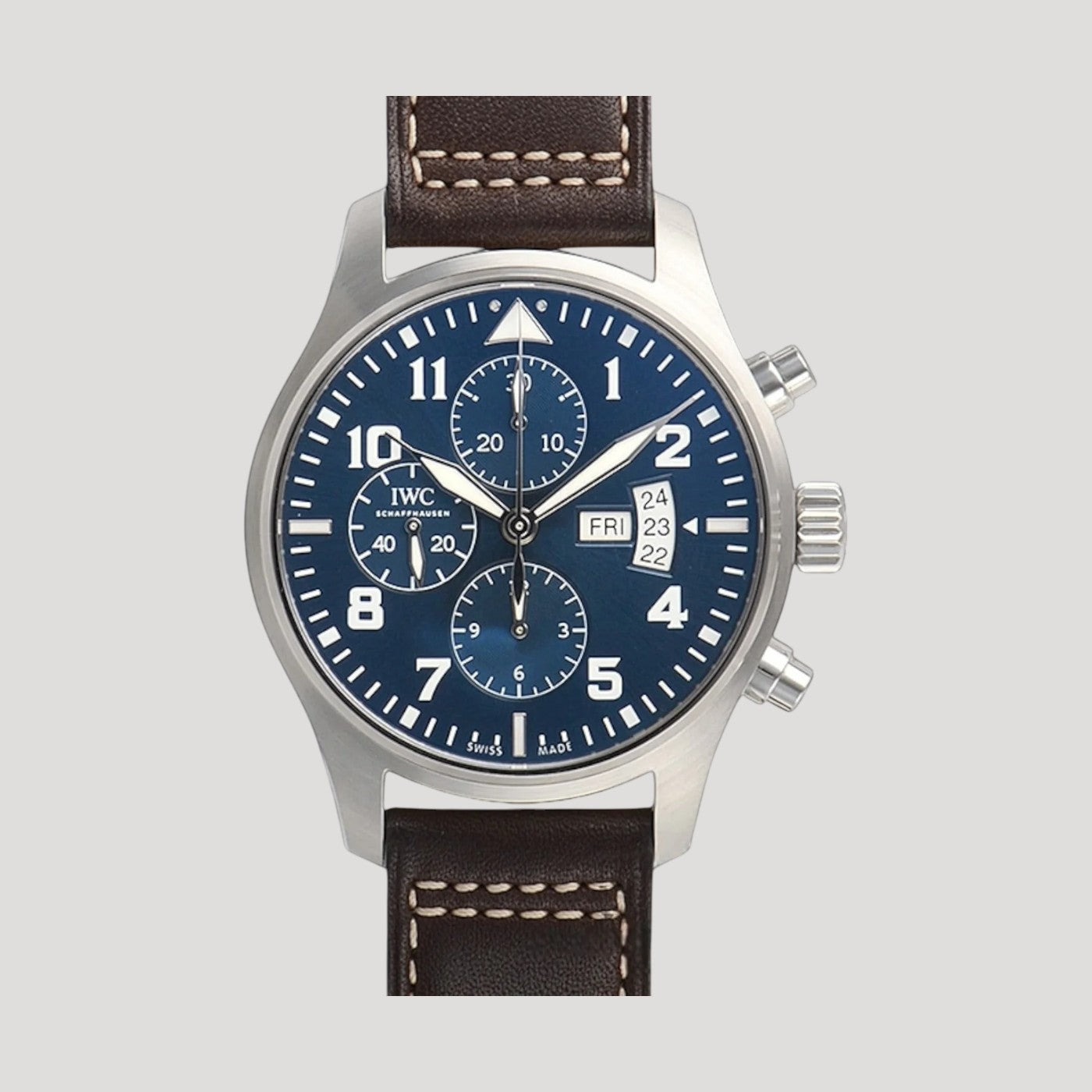 IWC Pilot Chronograph Stainless Steel "Le Petit Prince" Blue Dial IW377706 New Full Set