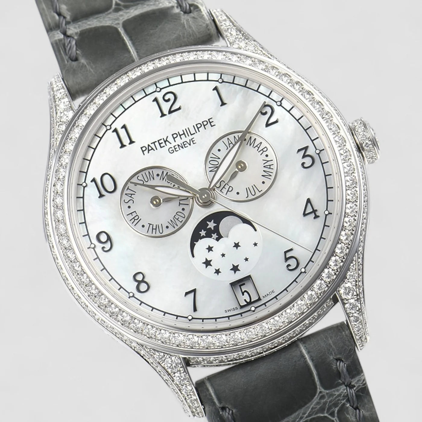 Patek Philippe Annual Calendar Complications Diamond White Gold 4948G-010