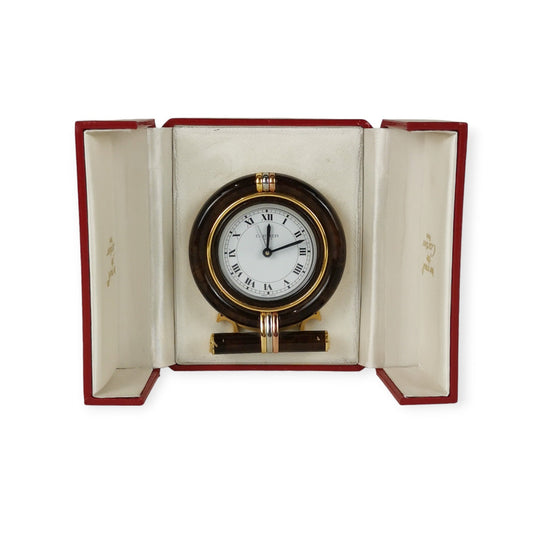 Cartier Alarm Table Clock/ Pendulette in its original Cartier box