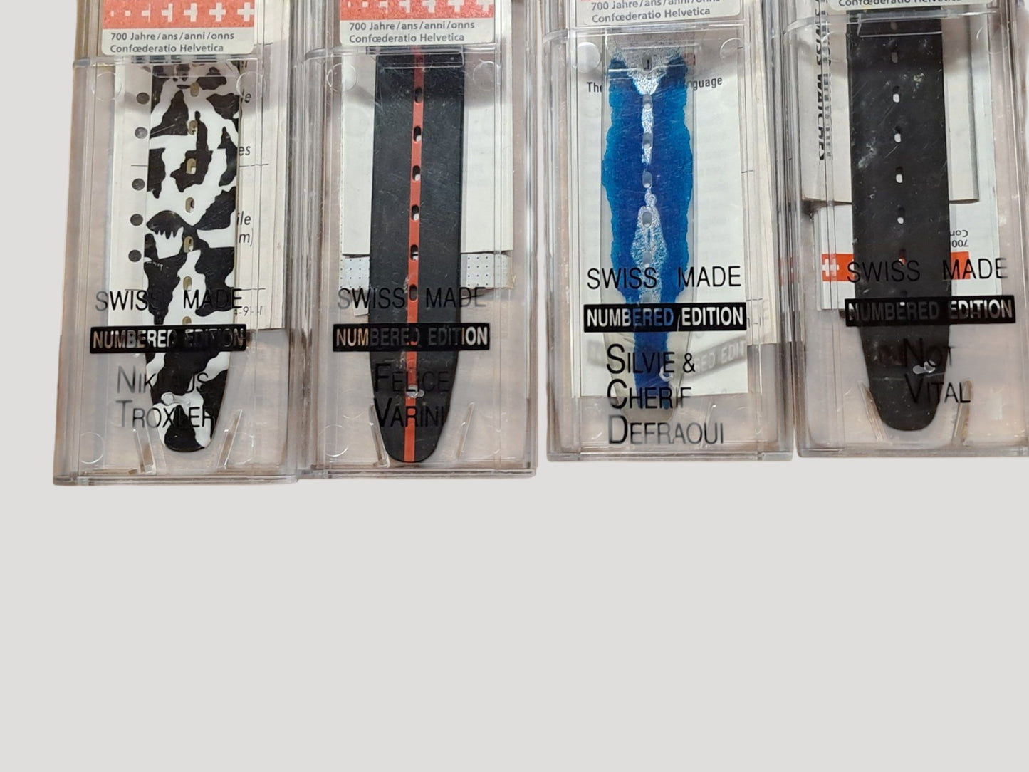 Swatch Special Numbered Edition Art Set of 4 Watches commemorating Switzerland's 700th anniversary in 1991 New Rare Discontinued