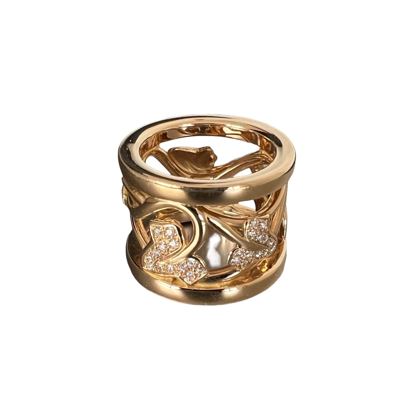 Modern 18k Gold Ring set with Diamonds NEW