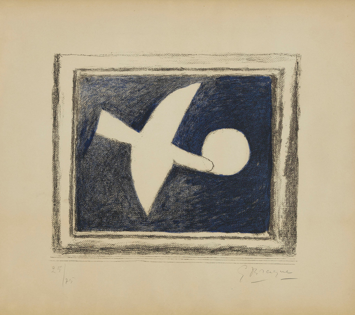 Georges Braque, Astre et Oiseau II, lithography signed and numbered