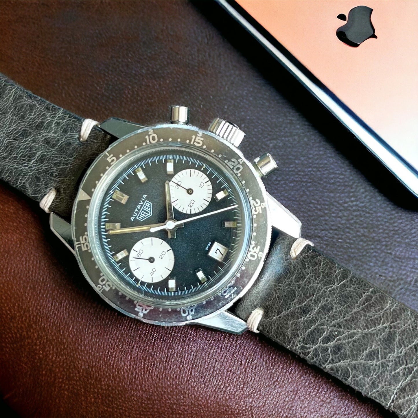 Vintage Heuer Autavia Chronograph Inverse Panda Dial Ref.7863