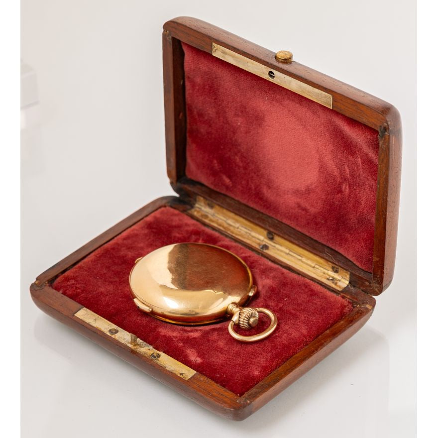 Le Phare (C. BARBEZAT-BAILLOT) Gold Quarter Repeater on bells Chronograph Pocket Watch ca 1900