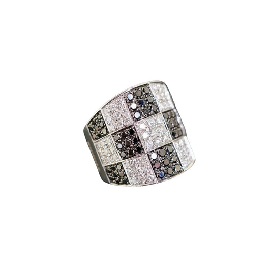 Gianni Bulgari Enigma 142 Black & White Diamonds Fine Ring