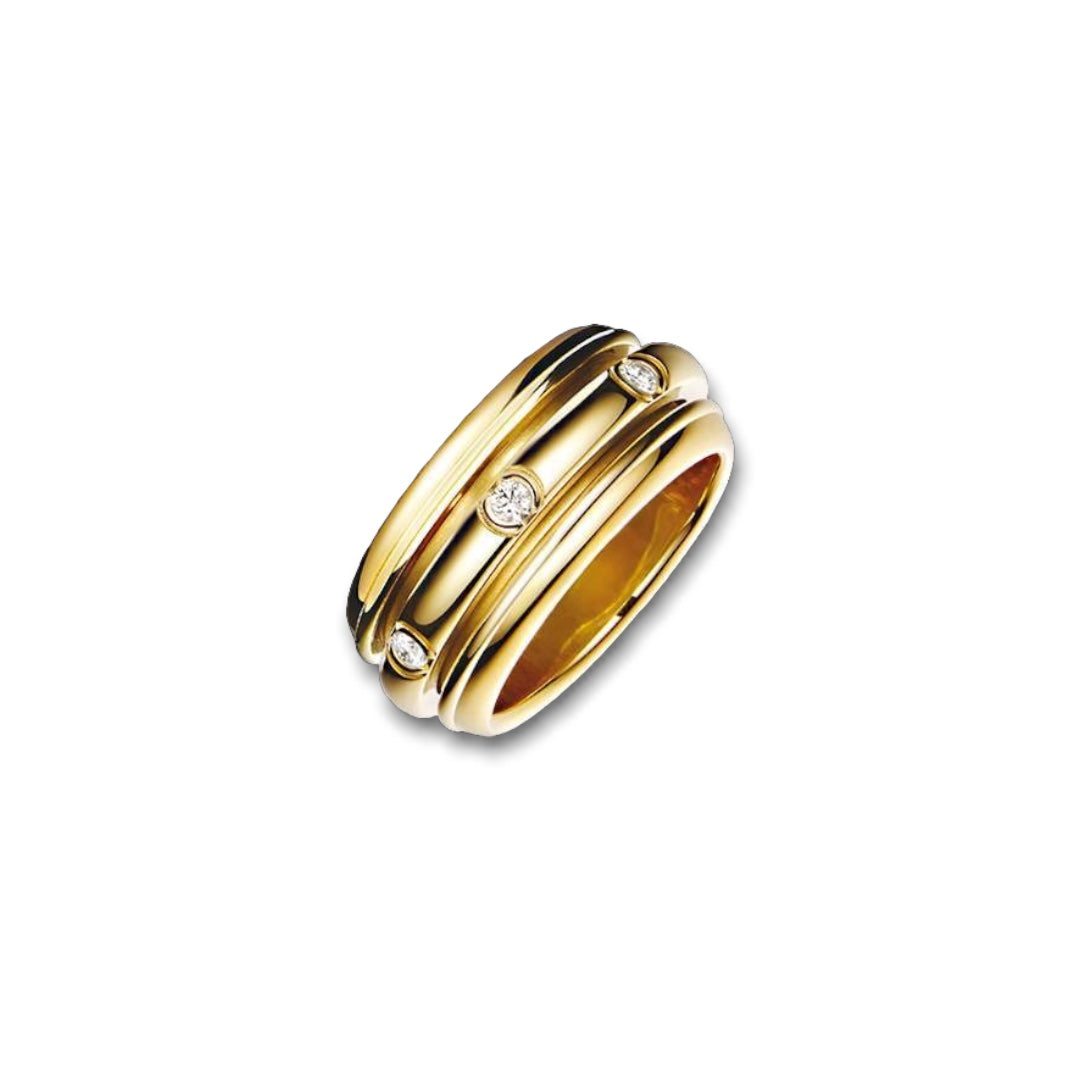 Piaget 18k Gold Ring- Alliance set with diamonds