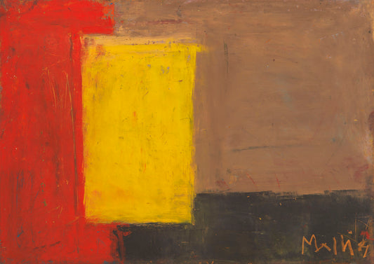 Walter Mafli (1915-2017) Abstract, oil pastel on paper, signed and dated