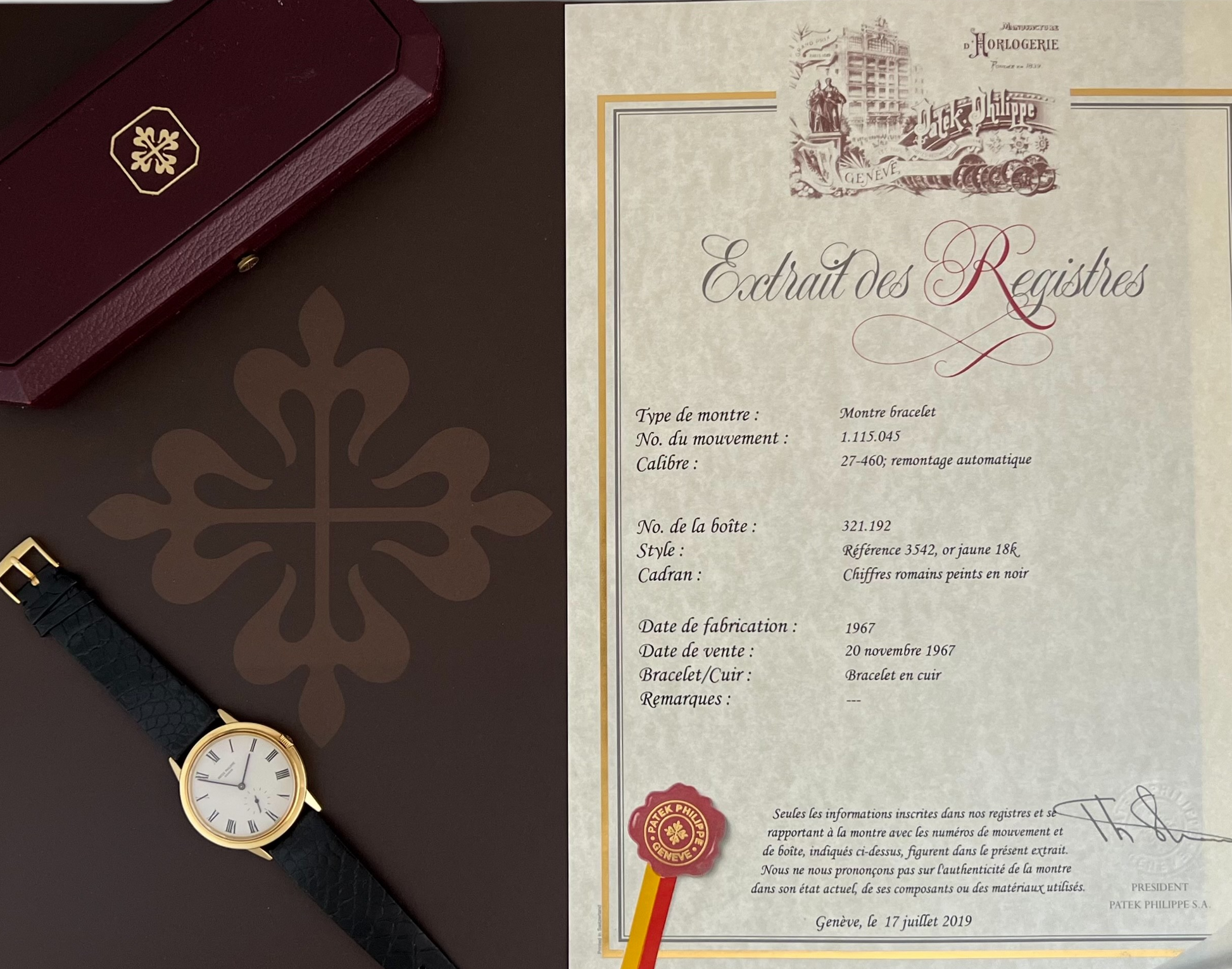 PATEK PHILIPPE 3542 Vintage Calatrava 1967' – 24Time