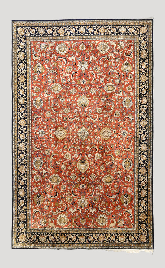 Ancient Ghom large silk carpet/ tapis/ teppich, Iran 20c