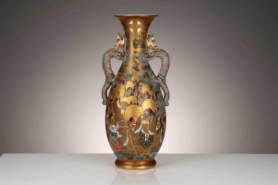 Ancient Satsuma Vase signed, Japan Meiji XIX c