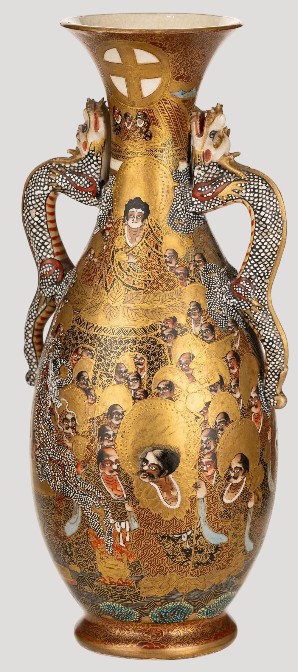 Ancient Satsuma Vase signed, Japan Meiji XIX c