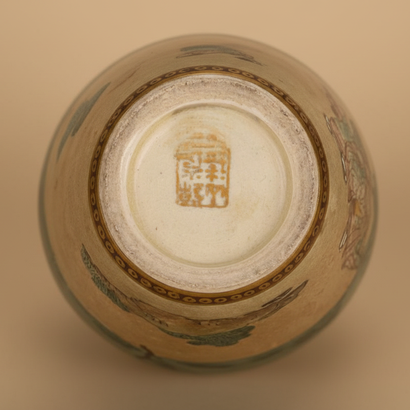 Ancient Satsuma Vase signed, Japan ca 1900 Collector