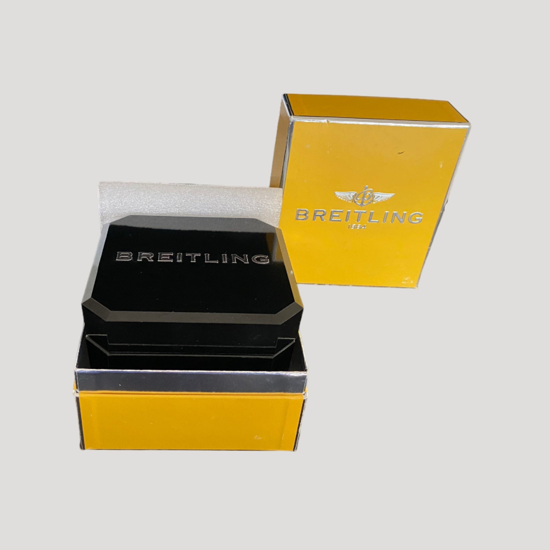 Breitling Rare Bakelite Box/ Boîte/ Schachtel/ Scatola with its outer protection box