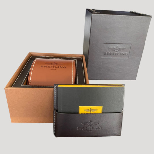 Breitling Leather & Wood Travel Box / Pouch / Etui & Booklets & Card Holder