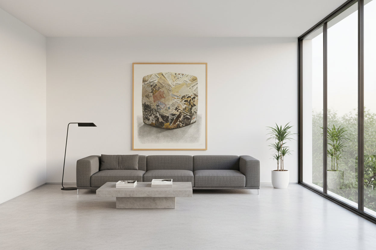 César Baldaccini (1921 – 1998) Large Painting Tableau Gemälde