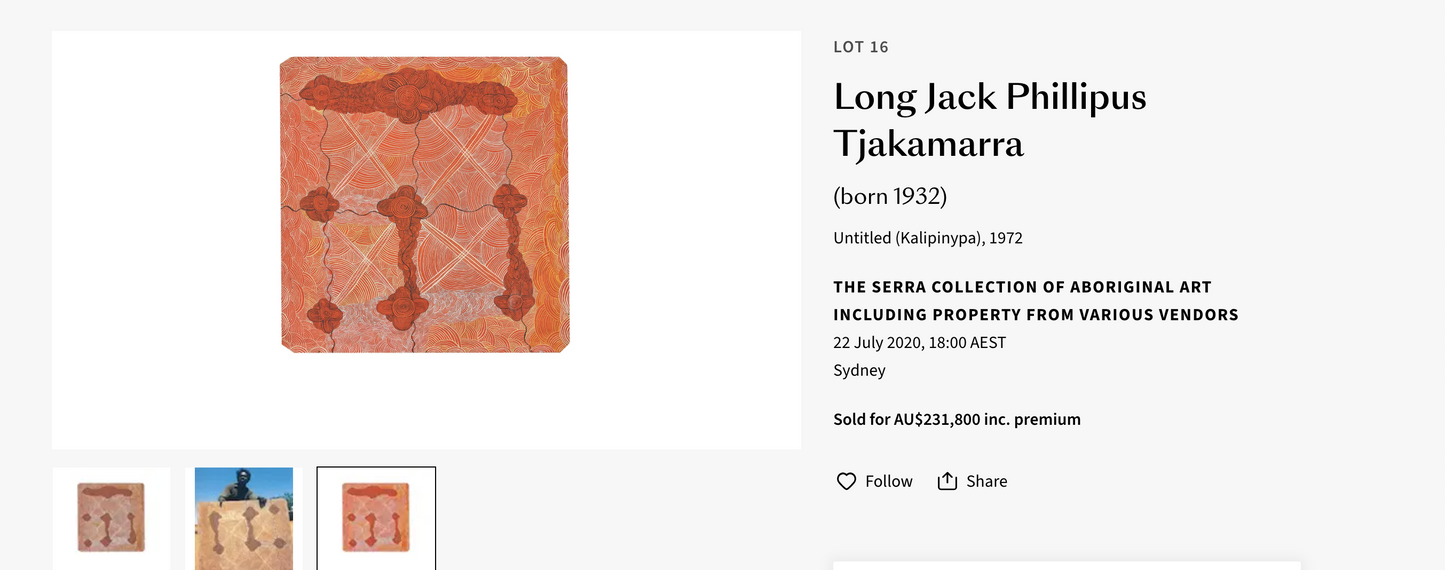 Aboriginal Painting by Long Jack Philipus Tjakamarra