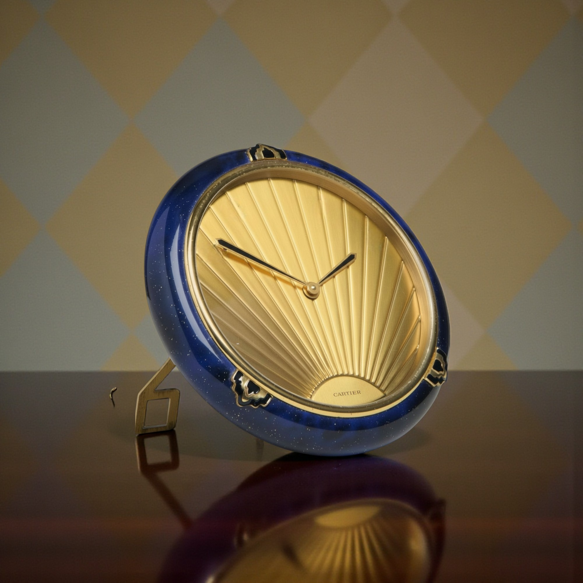 Cartier Important Art Deco Table Clock Pendulette Full Set Rare