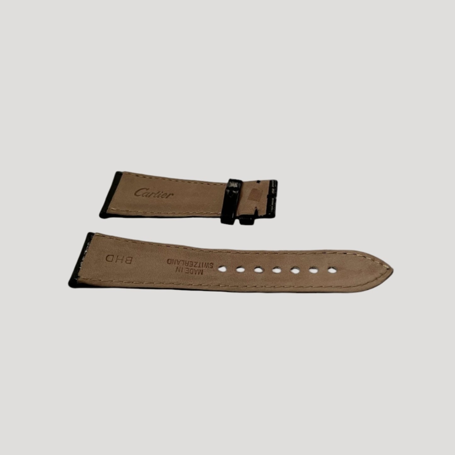 Cartier New Black Croco Leather Bracelet/Band/Strap 28 mm