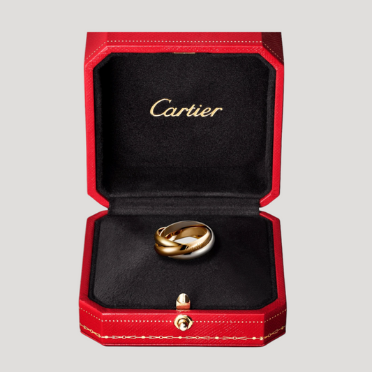Cartier New Trinity Ring Bague in white, rose & yellow 18k Gold