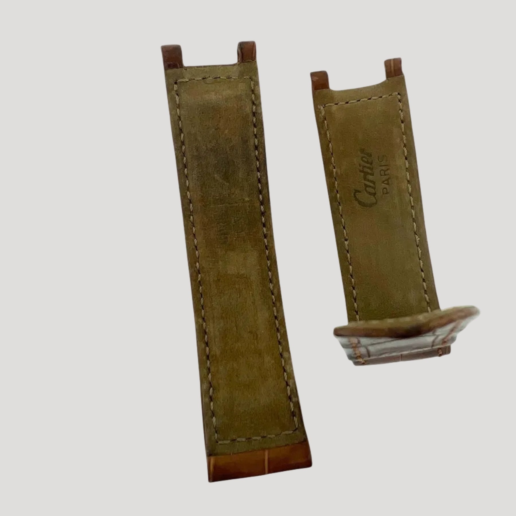 Cartier Pasha Brown Croco Leather Bracelet Band