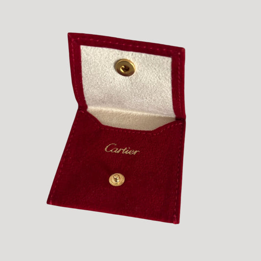 Cartier Ring or Earrings travel soft pouch