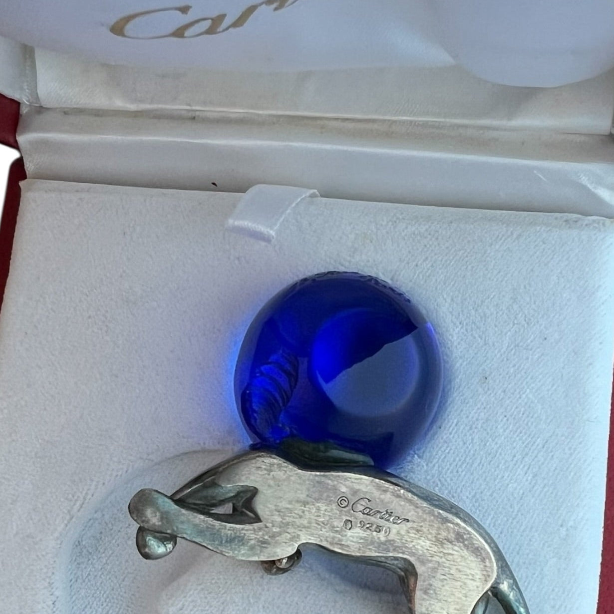 Cartier Rare Silver Panthère Paperweight / Presse Papier / Briefbeschwerer